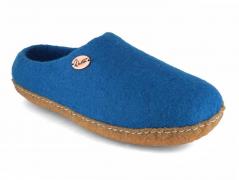 WoolFit� Footprint mit Naturgummisohle, blau