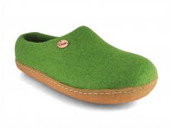 WoolFit� Footprint mit Naturgummisohle, gr�n