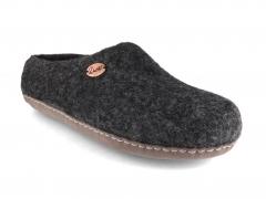 WoolFit® handfelted Slippers with Arch Support Insoles | Vario, graphite