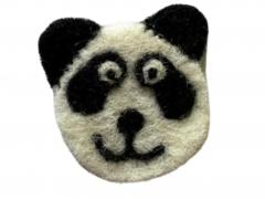 Filzsticker Panda im Set mit Filznadel und Holzgriff, wei�