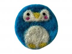 Filzsticker Pinguin einzeln handgefilzt, blau