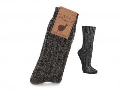 WoolFit� Alpaka Wollsocken aus 100% Wolle graumeliert