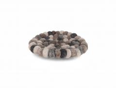 WoolFit� Filzkugeln Tee Untersetzer 10cm, grau#