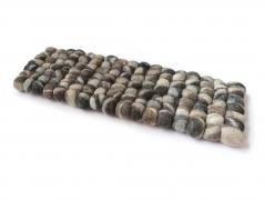 WoolFit� Filzkugeln Tischdeko 15*45cm, grau marmoriert