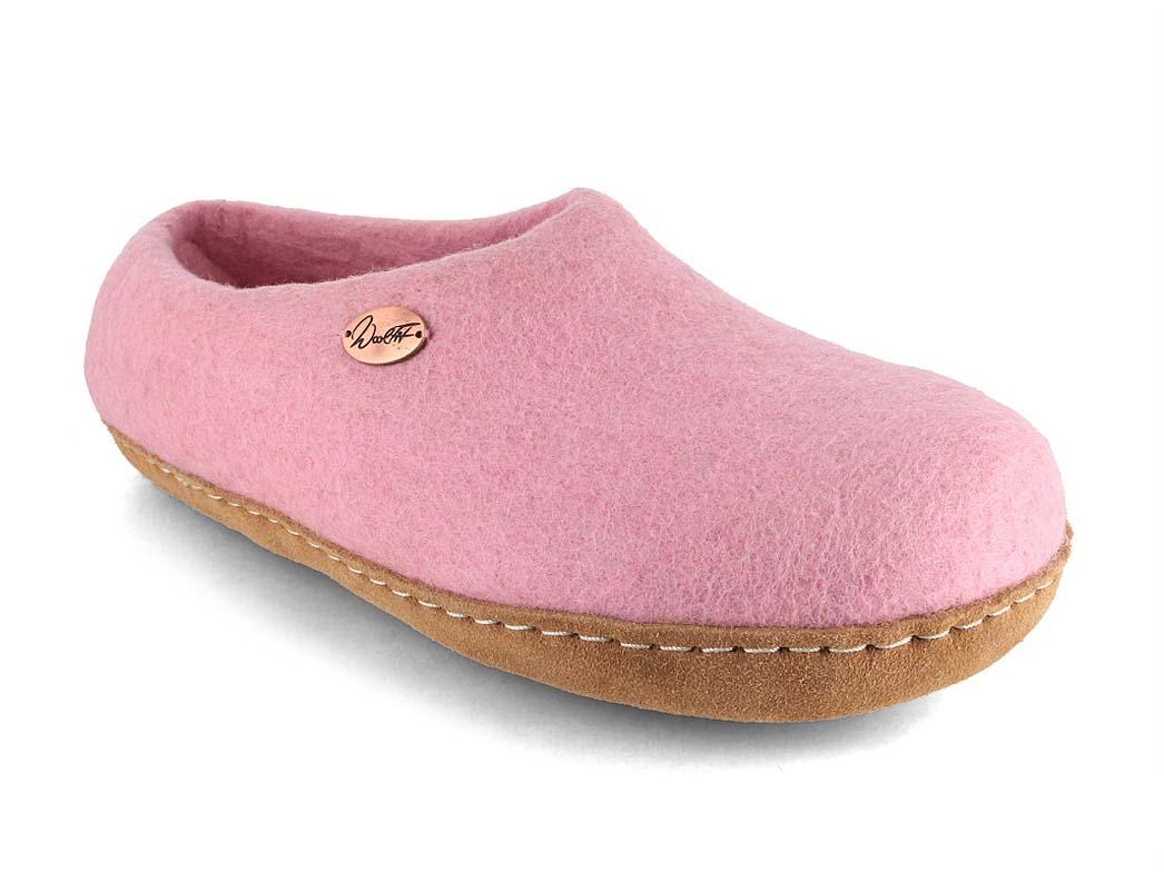 WoolFit® Filzpantoffeln Footprint, rosa