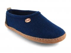 WoolFit nachhaltige hohe Filzhausschuhe Blau Highland