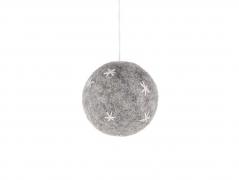 WoolFit� Weihnachtskugel aus Filz mit Sternen, grau