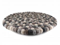 WoolFit� Filzkugeln Sitzkissen Tischdeko 40cm rund, grau